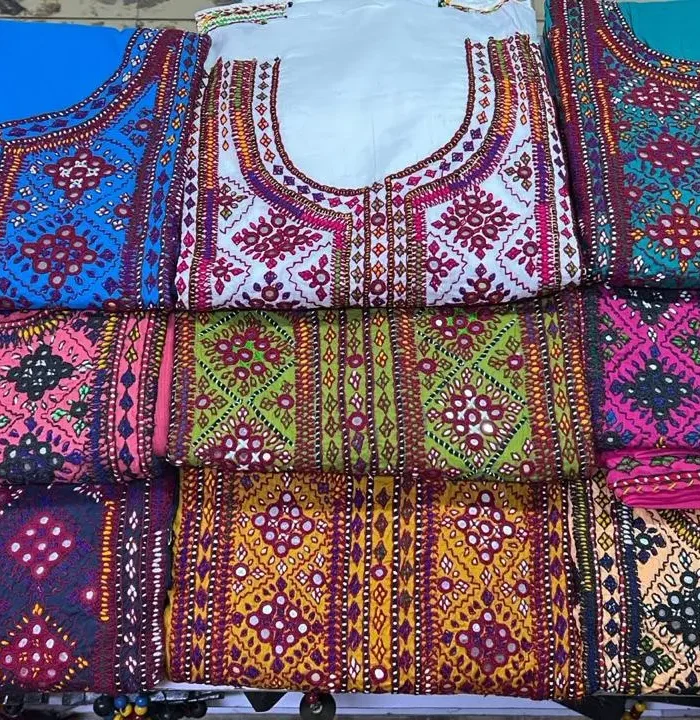 Traditional Embroidered Sindhi Kurti / Suit Material Assortment